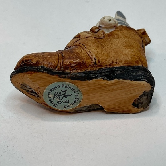 VNTG1988 Peter Fagan Cat in Shoe Figurine Made Hand Painted Scotland Collectable - Picture 12 of 13